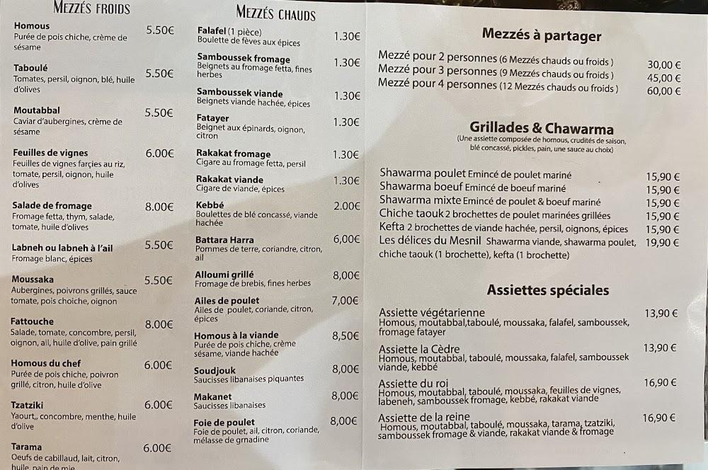 Oh Mesnil - Menu Image 2